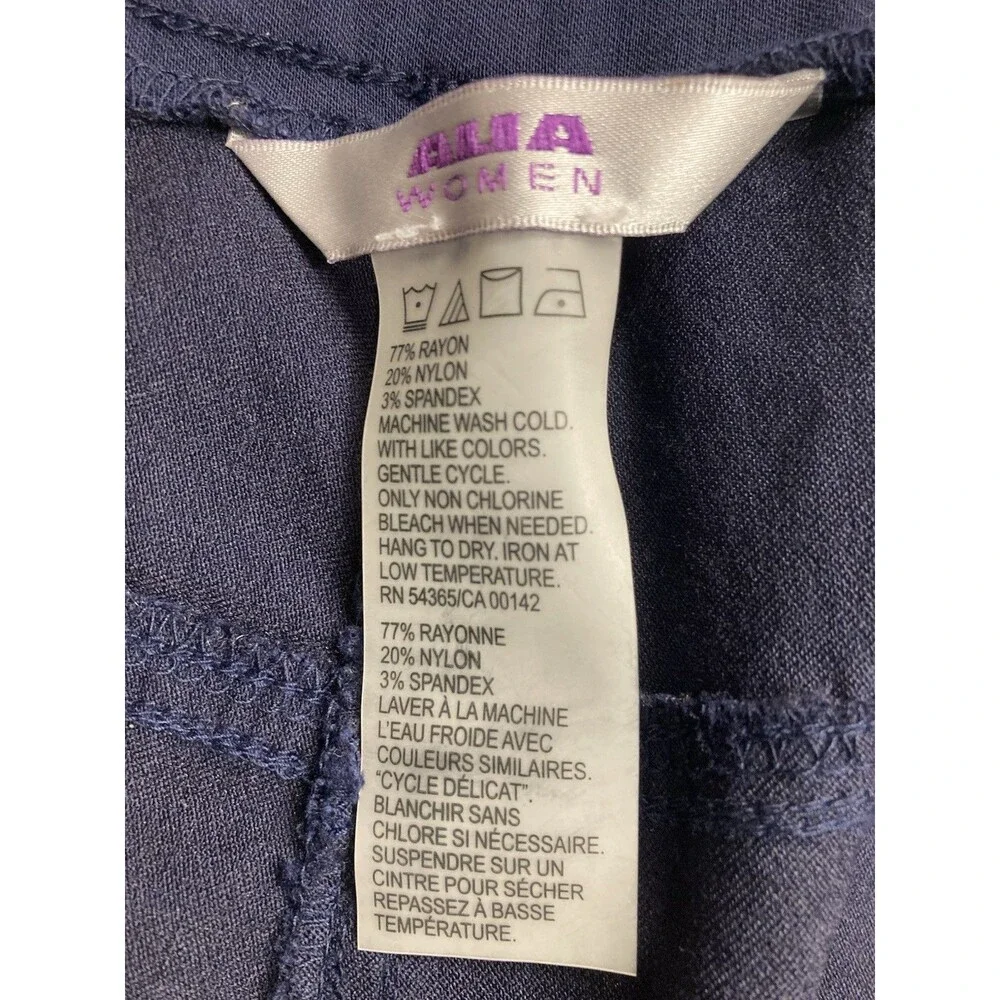 Alia Women's Bermuda Shorts 22W Plus Blue Rayon/Nylon/Spandex Stretch Pull On